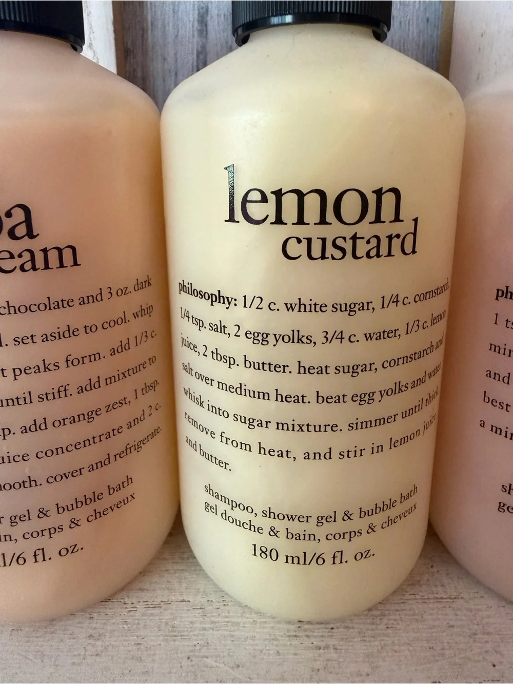 Philosophy X3 Shampoo, Shower Gel & Bubble Bath 6oz Lemon Custard White Cherry